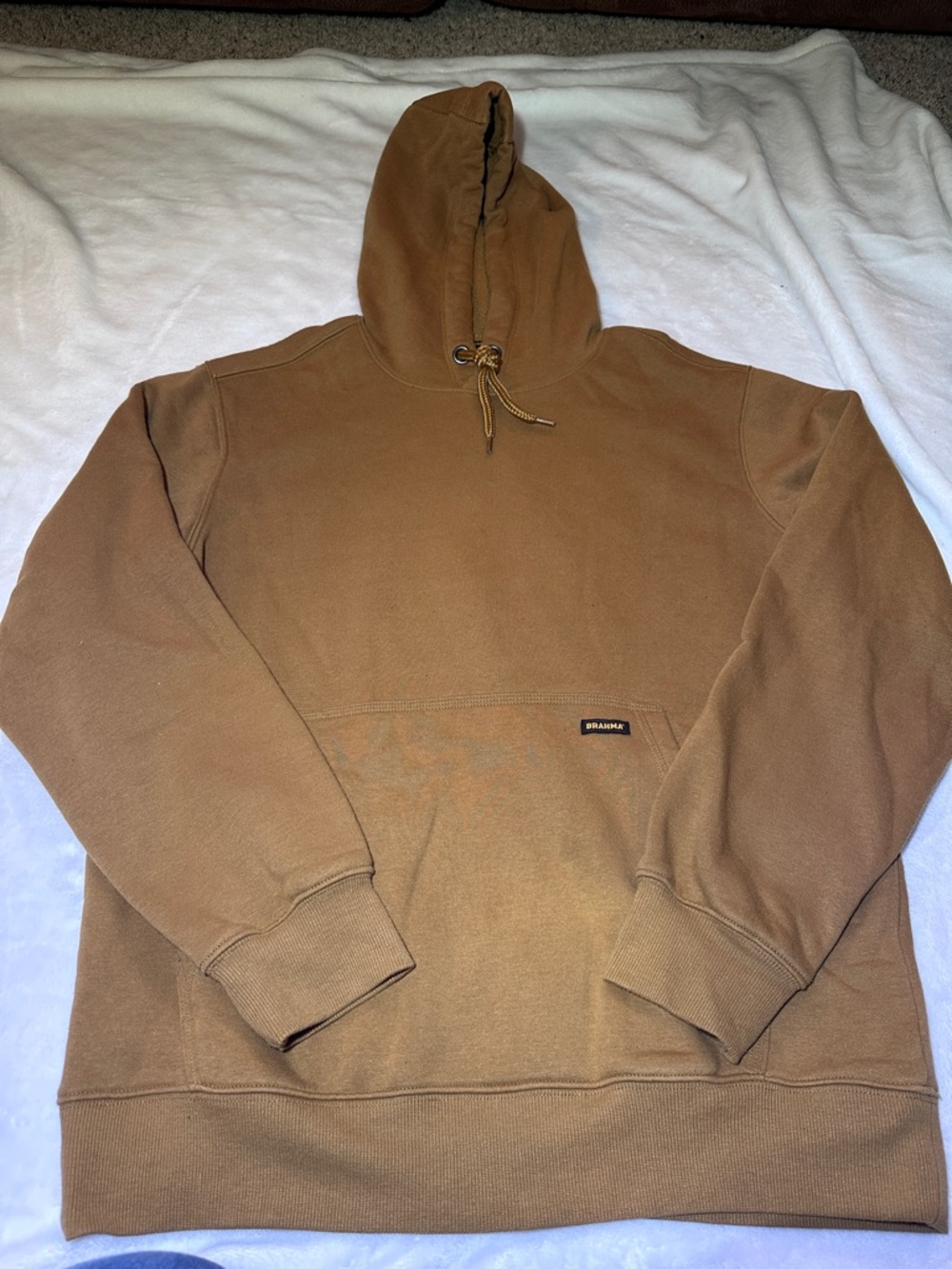 Brahma Brown/Tan Hooded Pullover Sweatshirt